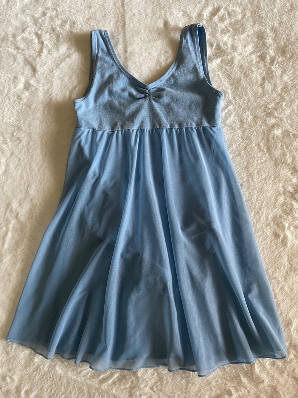 Mdnmd Girls Light Blue Ballet Leotard Dress SZ 6-7